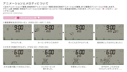 Rhythm Japan Kirby'S Dream Land Alarm Clock Digital Calendar Pink 10X16.2X4.5Cm 8Rda81Kb03