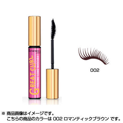 Rimmel Great Curl Mascara 24 Volume Long 002 Romantic Brown [mascara] Japan With Love