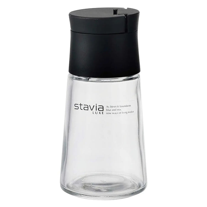 Risu Stavia Luxe Soda Glass Salt & Pepper Shaker 80ml - Black