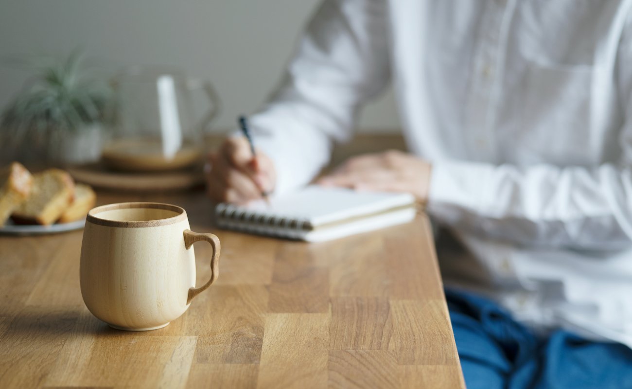 Riveret Cafe Au Lait Mug Cup 350Ml Pair Set Japan Dishwasher Safe White/Brown Rv-205Wb