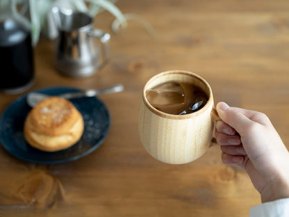 Riveret Cafe Au Lait Mug White 350ml Bamboo Dishwasher Safe White RV-205W - Made In Japan