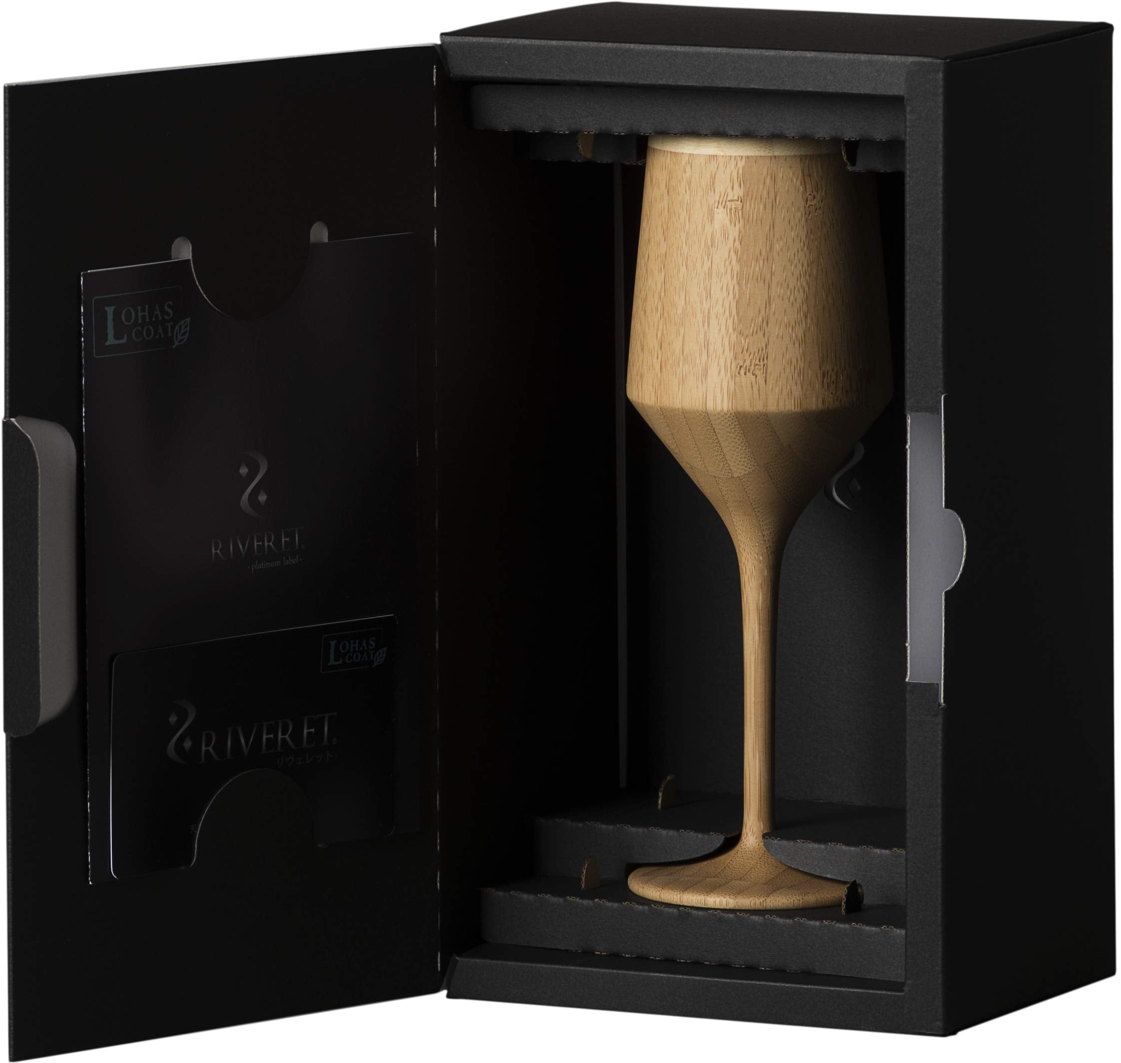 Riveret Brown Bamboo Vessel Cocktail Sherry Glass 180Ml Dishwasher Safe Japan - Rv-112B