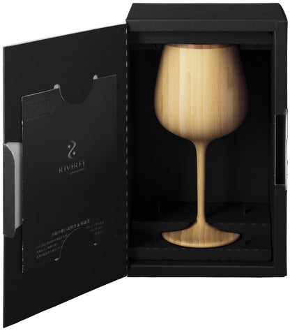 Riveret Japan 380Ml Bamboo Wine Glass Dishwasher Safe Brown Rv-118B