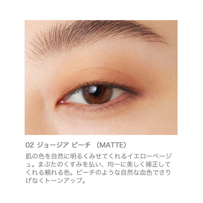 Rmk Georgia Peach Matte & Yellow Beige Glossy Eyeshadow - Highly Pigmented Transparent
