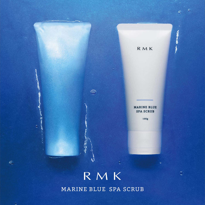Rmk Marine Blue Home Spa Face Wash Gel Scrub 100g - Keratin Treatment for Pores & Blackheads
