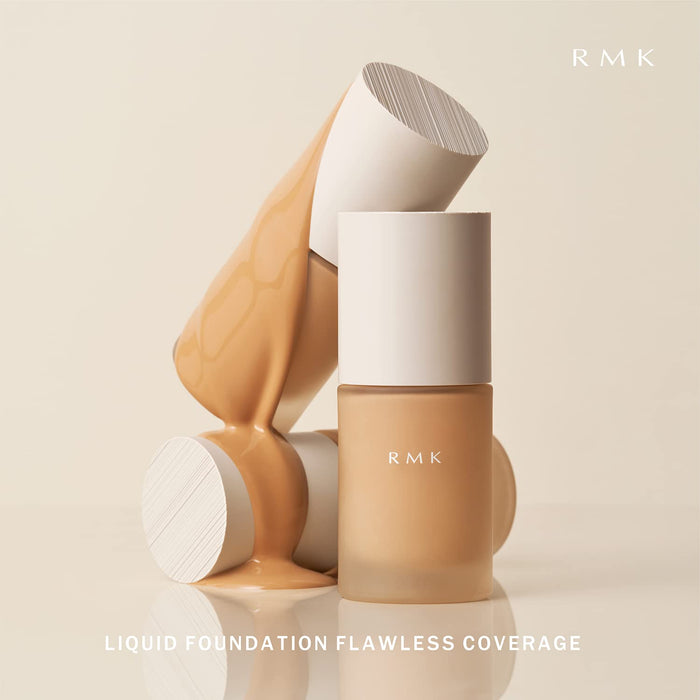 Rmk Liquid Foundation Flawless Coverage 100 30ml - High Coverage with Serum Ingredients