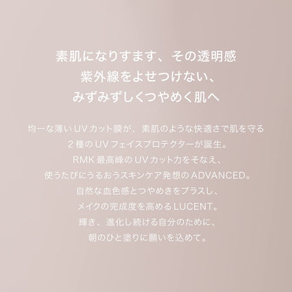 Rmk UV Face Protector Lucent 60g - SPF35 PA+++ Moisturizing Sunscreen Skin Care