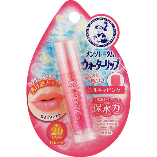 Rohto Mentholatum Water Lip Uv-Cut spf20 Pa++ 4.5g Milky Pink