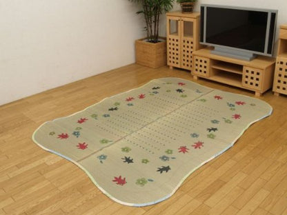 Ikehiko Corporation Rush Rug Dx Flower Goldfish Deformation Blue 176X230Cm Japan 8107210