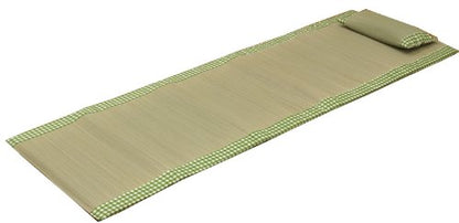 Ikehiko Corporation Rush Sleeping Mat With Pillow Green Single 60X180Cm Japan Urethane Included