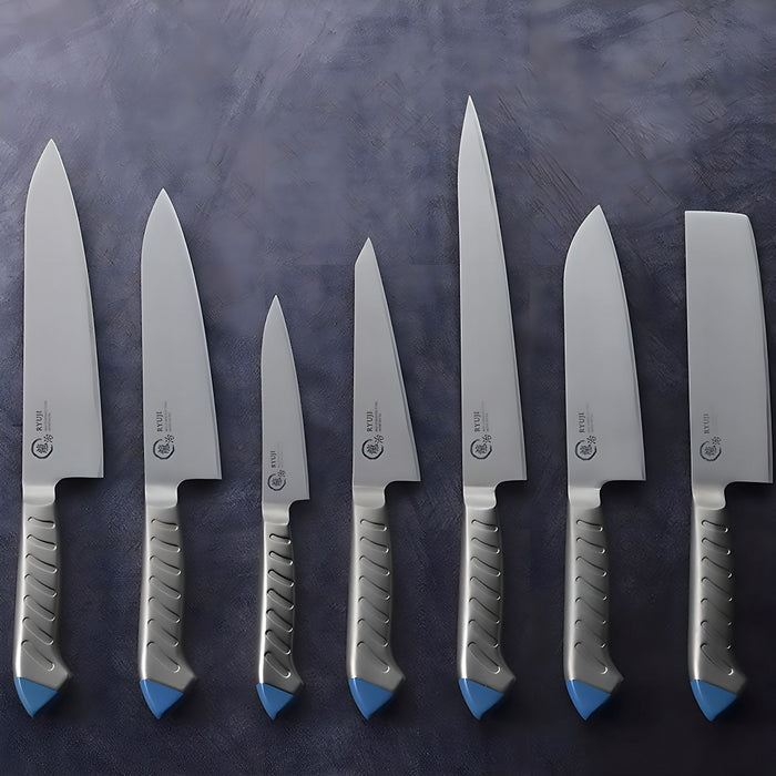 Ryuji Molybdenum Steel Gyuto Knife 18cm - Black