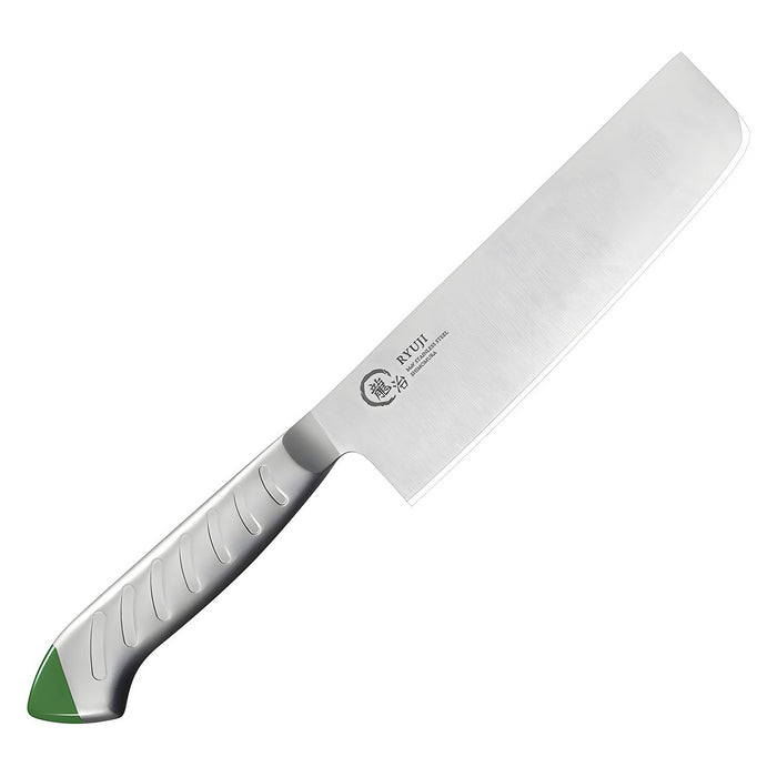 Ryuji Molybdenum Steel Nakiri Knife Green