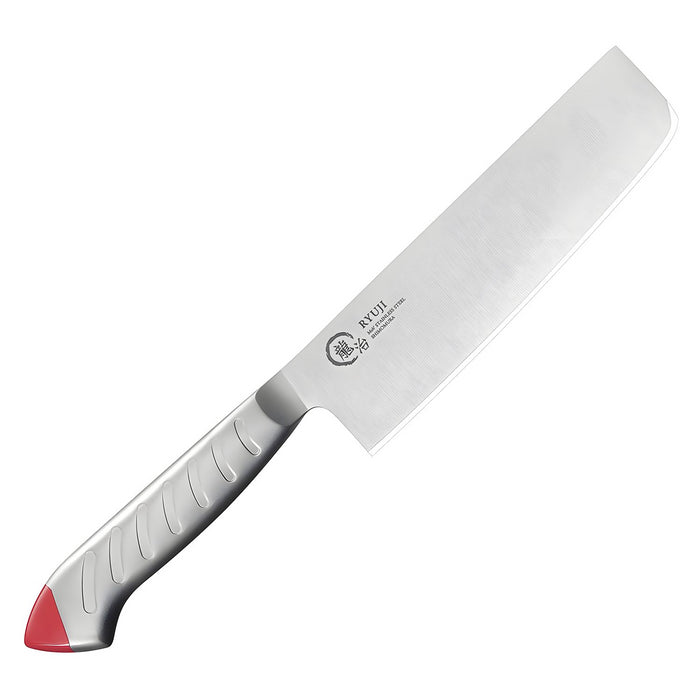 Ryuji Molybdenum Steel Nakiri Knife Red