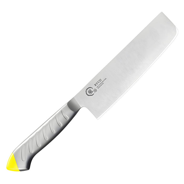Ryuji Molybdenum Steel Nakiri Knife Yellow