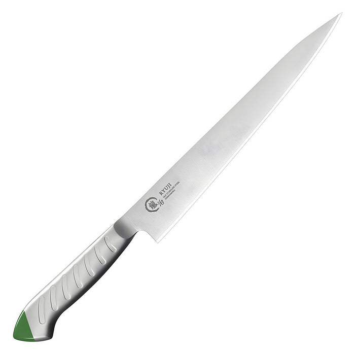 Ryuji Molybdenum Steel Sujihiki Knife 24cm - Green