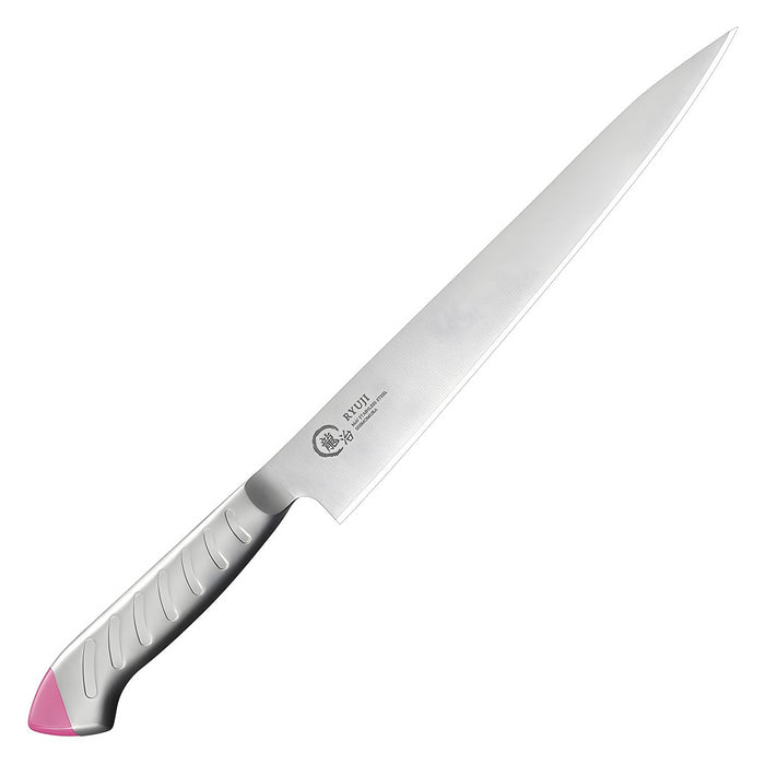 Ryuji Molybdenum Steel Sujihiki Knife 24cm - Pink