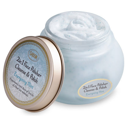Sabon 2in1 Face Polisher Cleanse & Polish (Energizing Mint) 200m - Japanese Facial Cleanser