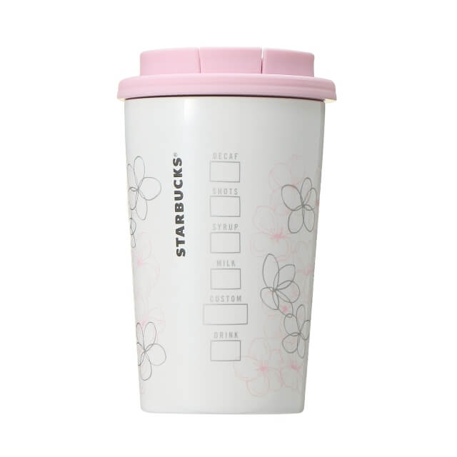 Starbucks Sakura 2022 不锈钢多哥杯不倒翁艺术线条 355 毫升 - 日本星巴克不倒翁杯