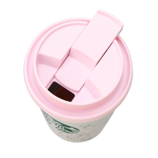 Starbucks Sakura 2022 不銹鋼多哥杯不倒翁藝術線條 355 毫升 - 日本星巴克不倒翁杯