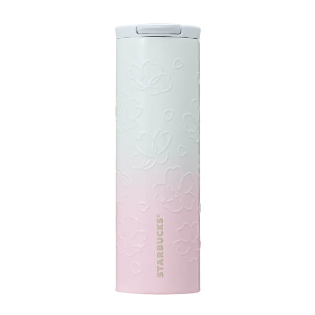 Starbucks Sakura 2022 Stainless Steel Tumbler Embossed Bloom 473ml - Japanese Starbucks Tumblers