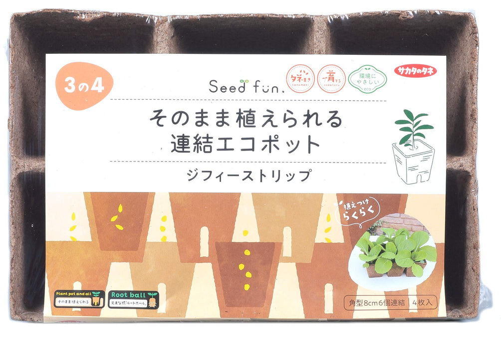 坂田種子生態盆栽植物原樣 Jiffy 條 8 厘米 6/4 件家庭花園園藝用品日本