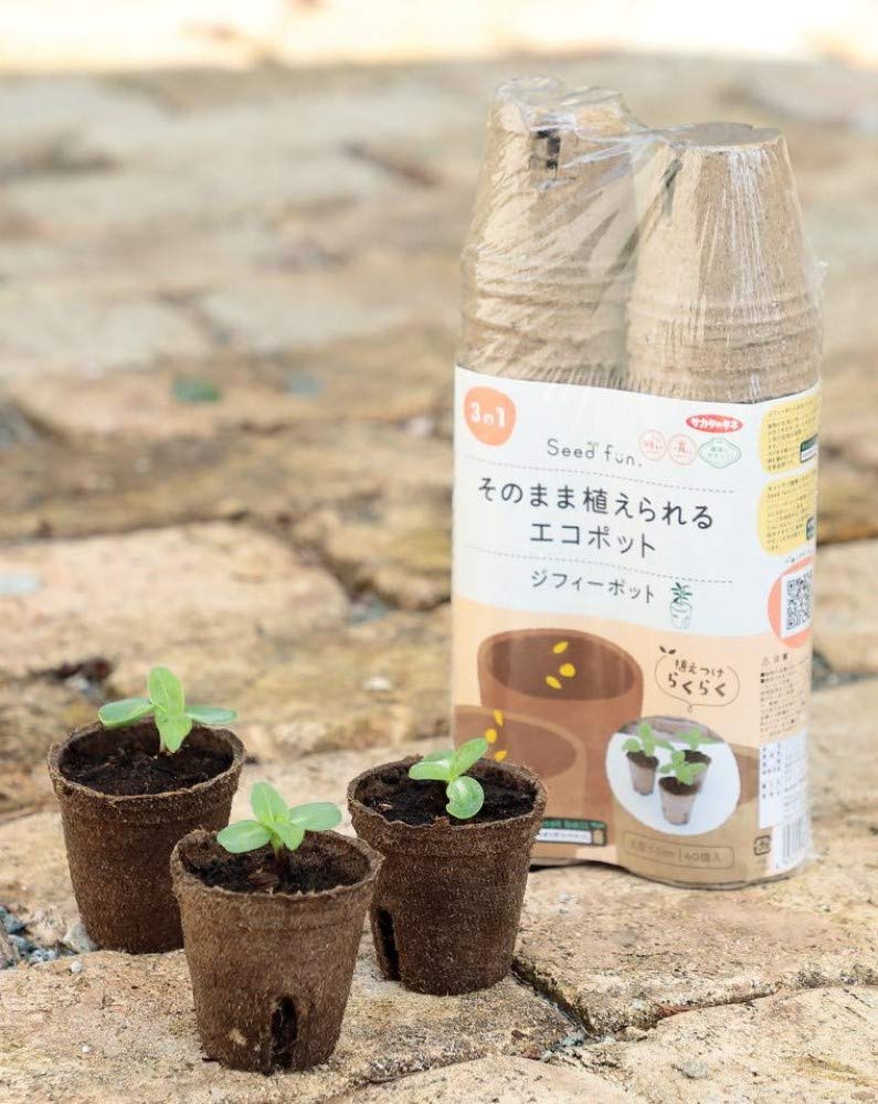 Sakata Seeds Eco Pot Plantable Round 5.5Cm X 40 Pieces Made In Japan