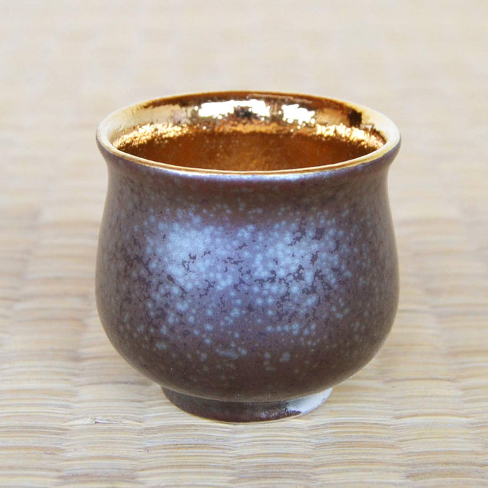 Arita Ware Sake Set Japan: 1 Tokkuri Bottle 2 Ochoko Cups Crystal Gold Ceramic
