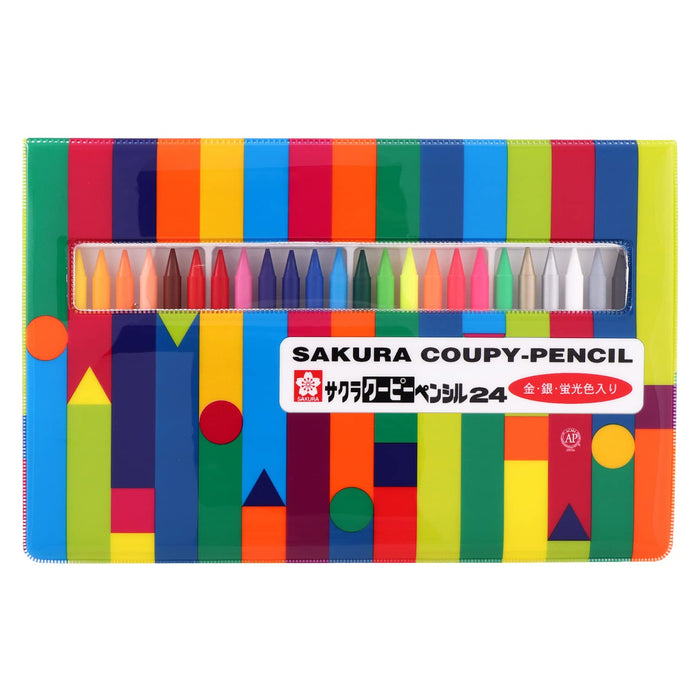 Sakura Crepas Japan Coupy Pencil 24 Colors Soft Case