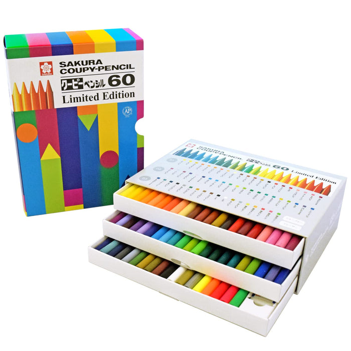 Sakura Crepas Japan Pencil 60 Colors Limited Edition Fy60-Az