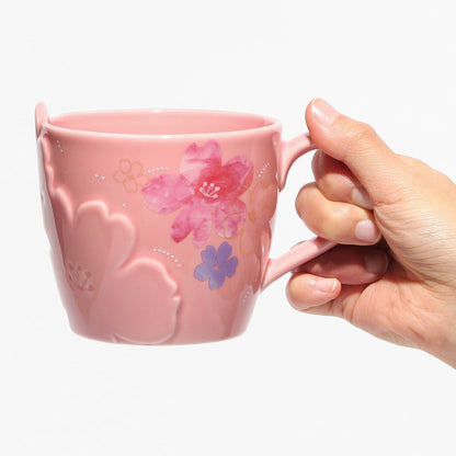 Sakura2024 Mug Flower Embossed 355ml - Starbucks Coffee Japan