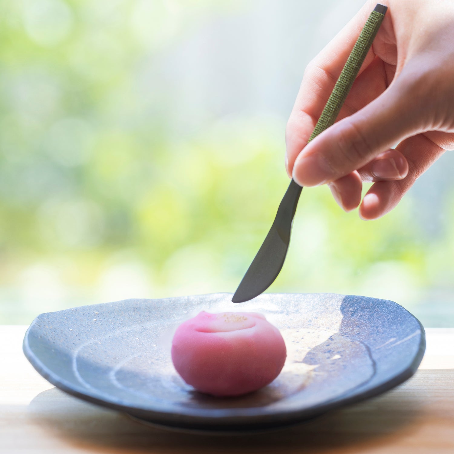 Sakurai J-Tone Stainless Steel Japanese Sweets Knife Saya Black