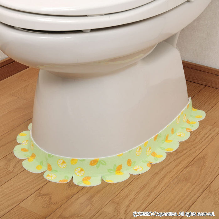 Sanko Mitsuba Kb-46 Toilet Gap Tape Stays In Place Just Sticks Stain Prevention Deodorizing Washable Lemon Green 2 Sheets 8X58Cm - Made In Japan