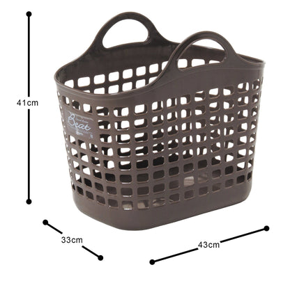 Sanko Plastic Laundry Basket No.1 Brown Made In Japan - Beet Basket