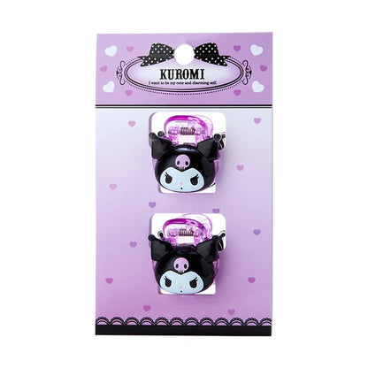 Sanrio Kuromi Clear Mini Hair Clip Set Japan 703788