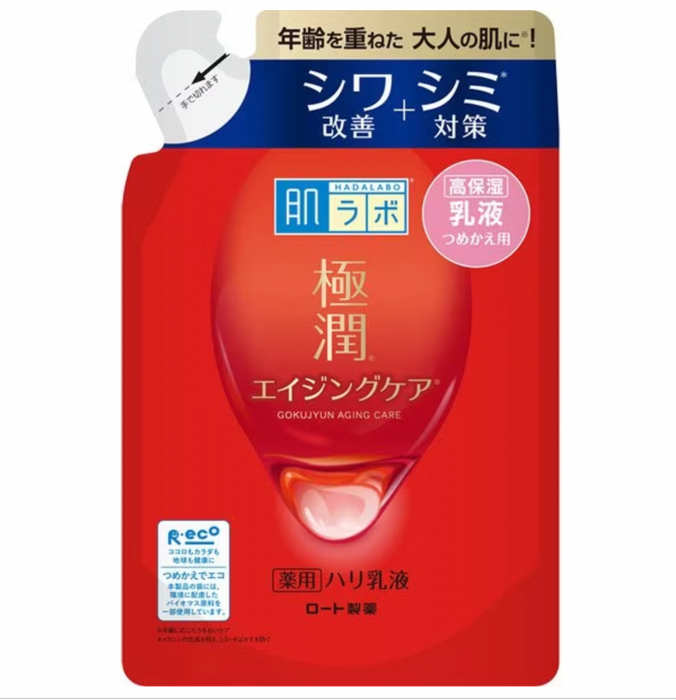 HadaLabo Gokujyun Alpha Firming Milk Refill (140ml) - Japanese Skincare