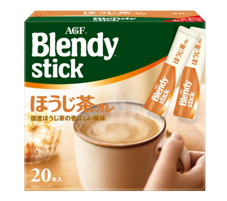 Ajinomoto Agf Blendy Stick Houjicha Cafe Au Lait 20 Sticks - Instant Coffee