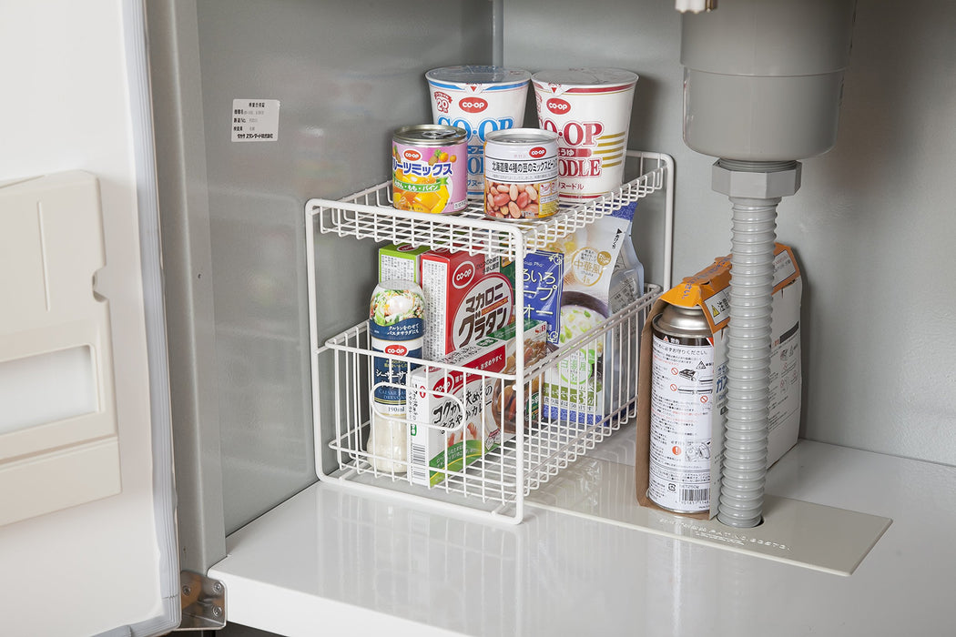 Seiei Under Sink Storage Rack 20198 - Japan Kitchen Bathroom Laundry Room Supplies Organizer