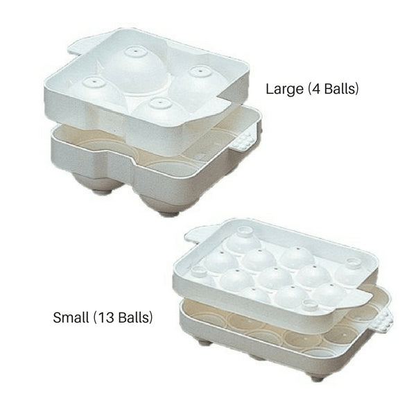 Seiei 日本可堆疊球形冰模托盤小號（2 件組）。