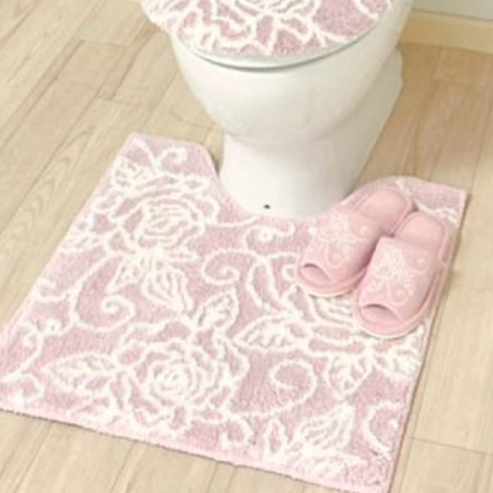Senko Japan Clear Rose Toilet Mat 60X60Cm Light Pink 87838