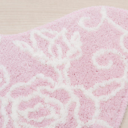 Senko Japan Clear Rose Toilet Mat 60X60Cm Light Pink 87838