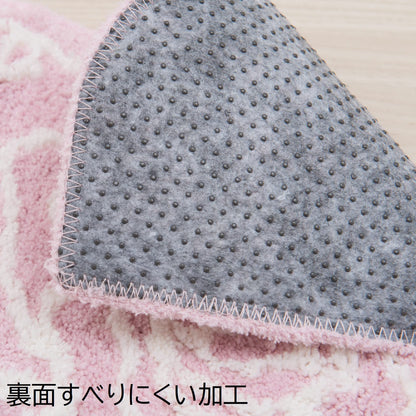 Senko Japan Clear Rose Toilet Mat 60X60Cm Light Pink 87838