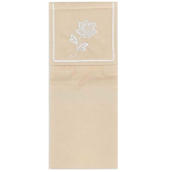 Senko Lacey 玫瑰紙架套米色玫瑰刺繡日本優雅 67350
