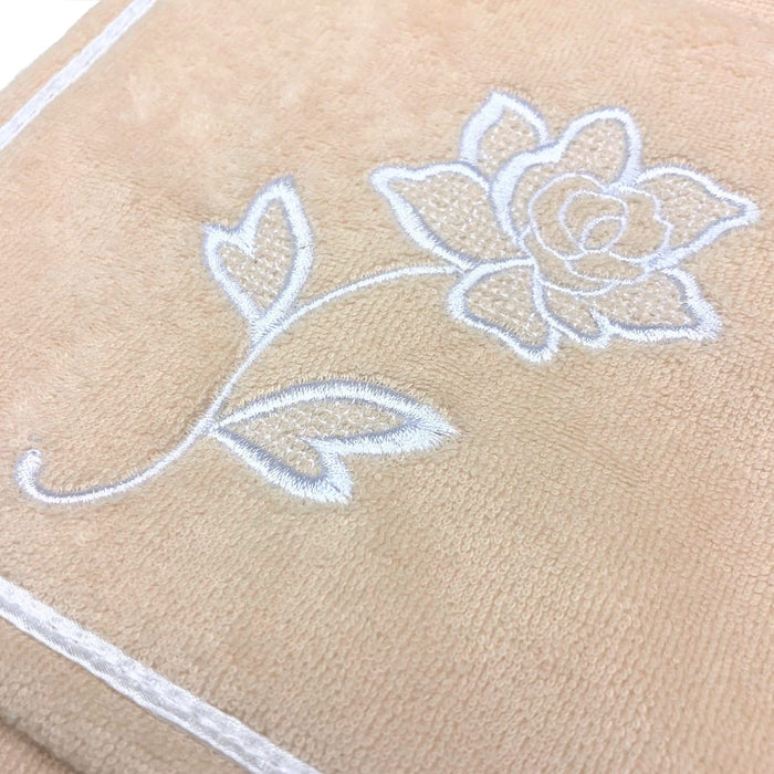 Senko 蕾丝玫瑰纸支架盖米色玫瑰刺绣日本优雅 67350
