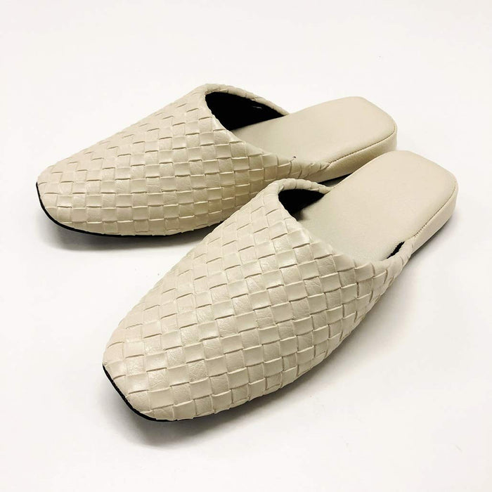 Senko M+Home Japan Texele Synthetic Leather Slippers Beige