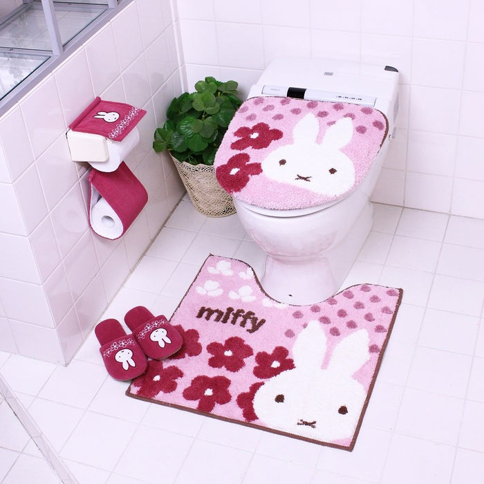 Senko Miffy Pink Floral Slippers Japan 24Cm 61273