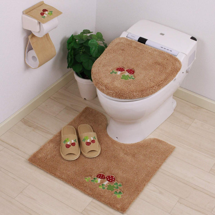 Senko Japan Mushroom Toilet Mat 55X60Cm Light Brown 13656