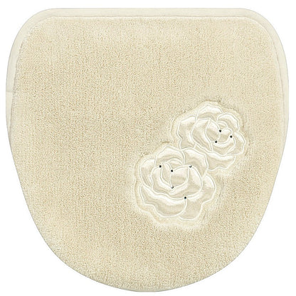 Senko Nynas Gran Rosa Toilet Lid Cover Beige Japan Adsorption Sheet Rhinestones 14423