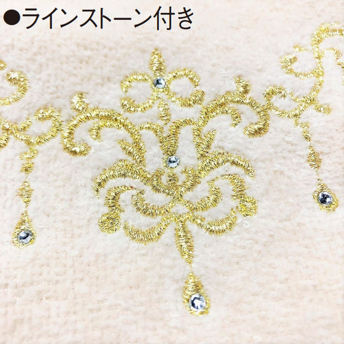 Senko Japan Elegant Shanty Towel Champagne Gold 33X80Cm Rhinestones 74827