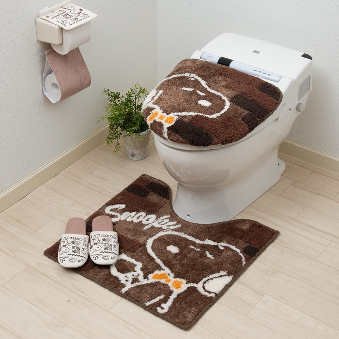 Senko Japan Snoopy Toilet Lid Cover Cleaning Brown Character 65182