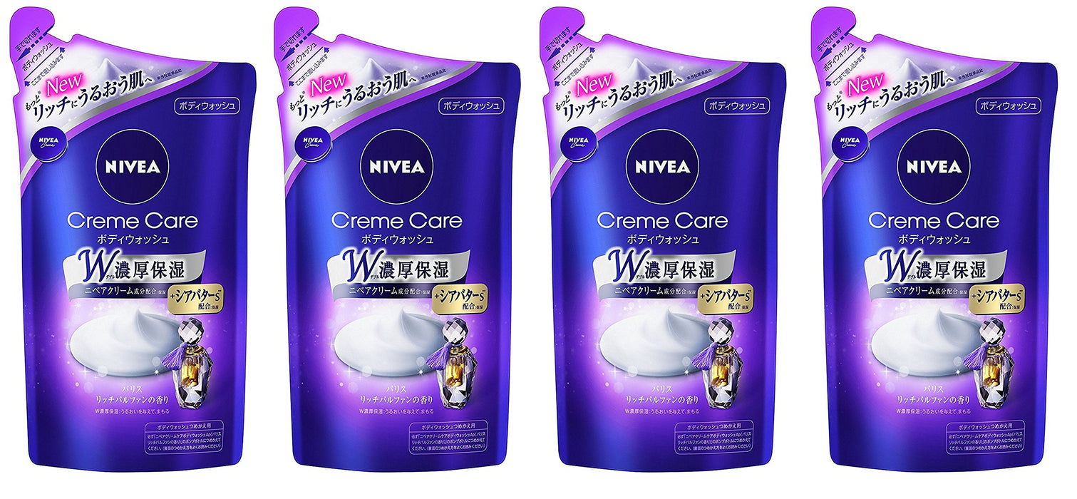 Nivea Cream Care Body Wash Rich Parfum Refill 360Ml (Set Of 4) From Japan
